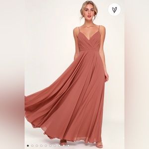 Lulus All About Love Rusty Rose Maxi Dress